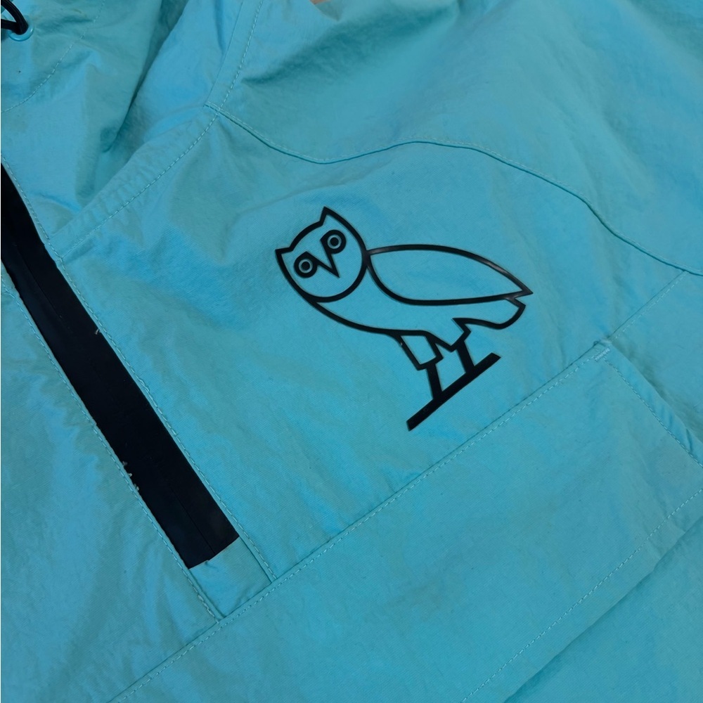 OVO Aqua Hooded Anorak Windbreaker with Owl Logo - Picture 2 of 4
